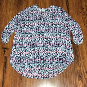 Pink and Purple Tunic Top